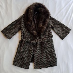 Multicolored faux fur jacket!